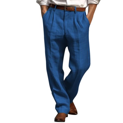 Chino Hose Herren Loose Fit Anzughose Weit Freizeithose Weites Bein Elegant Casual Regular Fit Business Jogger von Generic