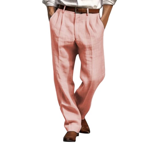 Chino Hose Herren Loose Fit Anzughose Weit Freizeithose Weites Bein Elegant Casual Regular Fit Business Jogger von Generic