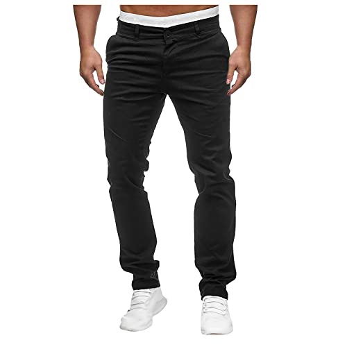 Chino Hose Herren Slim Fit Stretch Chino Anzughose Herren Regular Fit Jogginghose Herren Langes Bein Chino Hose Herren mit Knopfleiste Hose Herren Cargo Sommer Leicht Sommerhose Herren Chino Hose von Generic