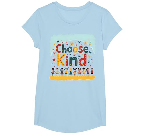 Choose Kind Kindness for Kids, inspirierendes Wandbild T-Shirt, Girls, Himmelblau, XS Choose Kind Kindness for Kids, inspirierendes Wandbild T-Shirt, Girls, Himmelblau, XS von Generic