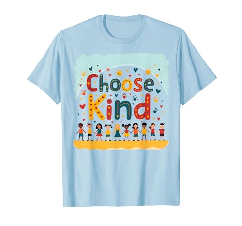 Choose Kind Kindness for Kids, inspirierendes Wandbild T-Shirt, Herren, Himmelblau, M von Generic