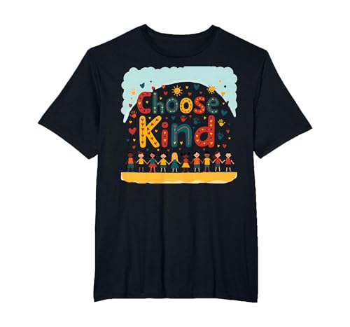 Choose Kind Kindness for Kids, inspirierendes Wandbild T-Shirt, Herren Große Größen, Schwarz, 4X Tall von Generic