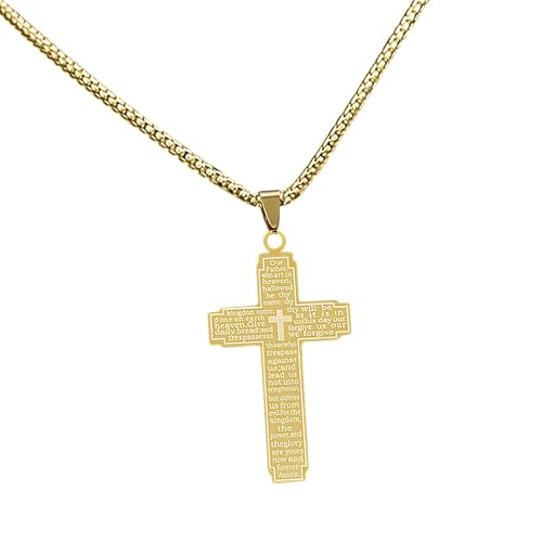 Christliche Halskette Anhänger christliche Halskette | Bibelkette Halskette - Bibelversen Halskette für Frauen Männer Religiöser Schmuck Anhänger aus Metall, riferimento alla descrizione von Generic