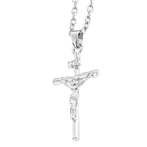 Christliche Kreuzkette für Herren – Klassischer Spiritueller Anhänger Mit robuster Kette | Symbolischer Schmuck für Freunde und Kollegen, ideales Accessoire für jeden bedeutenden Anlass, von Generic