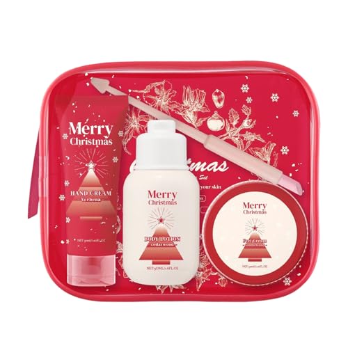 Christmas Body Lotion - 110ml Pflegende Parfümierte Weihnachts Fußlotion,Hautpflege Geschenk Für Frauen Männer Jugendliche Familie Oma Opa Mama Papa Freund von Generic