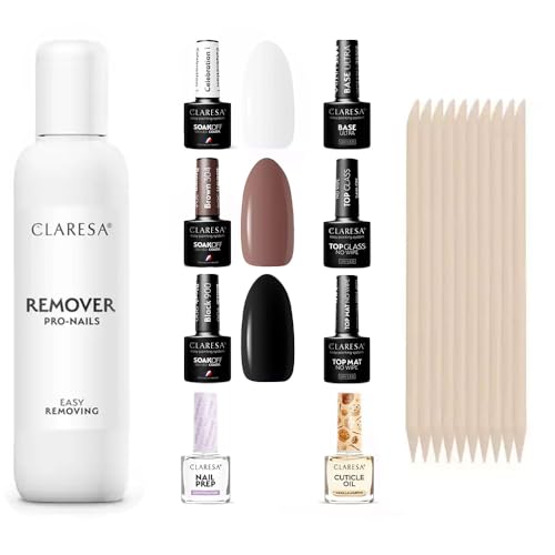 Claresa Nagelpflege-Set: Ultra Base, Top Matte & Glass, Dehydrator, Remover, LED-Lampen Halo & Olivenöl Swiss Edition von Generic