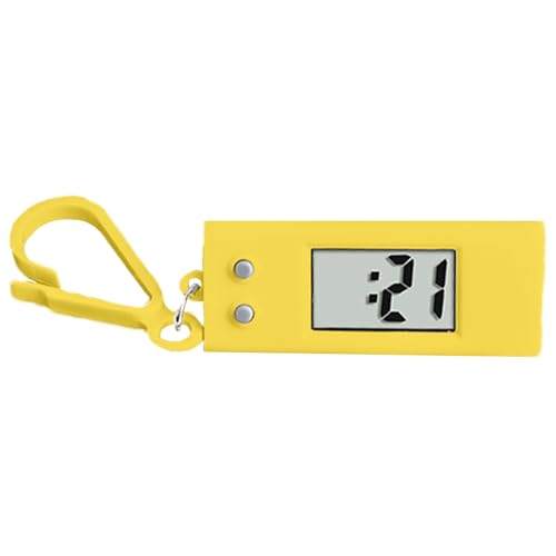 , Clear Screaelectronic Pocket - Mini Digital Keyring, Stille Precisioen Taschenuhr | Anhänger, genaue Key Ring, ruhiger Uhrschlüsselring für Schüler von Generic