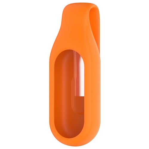 Clip Halter Kompatibel mit Xiaomi Smart Band 9/Smart Band 8 Cliphalter Silikon Ersatz Clip Verschluss Gehäuseabdeckung Zubehör Schutz Hülle Cover Case für Männer Frauen (Orange) von Generic