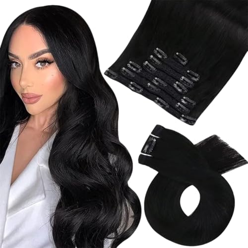 Clip-In-Extensions, Brasilianisches Haar, Natürliche Glatte Extensions, Vollkopf-Clin-In-Extensions von Generic