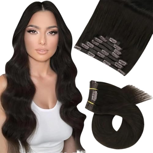 Clip-In-Extensions, Brasilianisches Haar, Natürliche Glatte Extensions, Vollkopf-Clin-In-Extensions von Generic