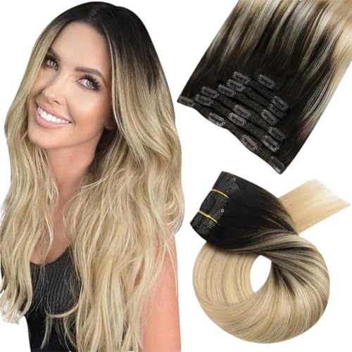 Clip-In-Extensions, Brasilianisches Haar, Natürliche Glatte Extensions, Vollkopf-Clin-In-Extensions von Generic