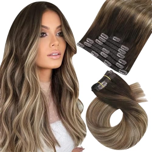 Clip-In-Extensions, Brasilianisches Haar, Natürliche Glatte Extensions, Vollkopf-Clin-In-Extensions von Generic