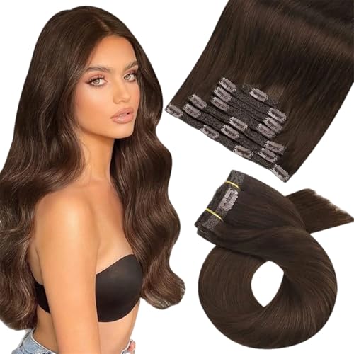 Clip-In-Extensions, Brasilianisches Haar, Natürliche Glatte Extensions, Vollkopf-Clin-In-Extensions von Generic