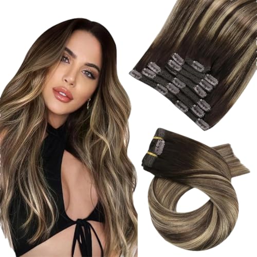 Clip-In-Extensions, Brasilianisches Haar, Natürliche Glatte Extensions, Vollkopf-Clin-In-Extensions von Generic