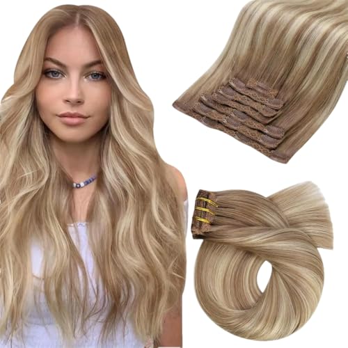 Clip-In-Extensions, Brasilianisches Haar, Natürliche Glatte Extensions, Vollkopf-Clin-In-Extensions von Generic