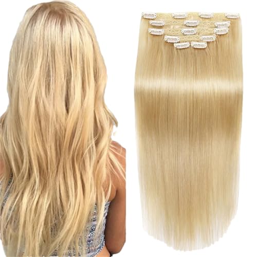 Clip-In-Extensions Aus Glattem Remy-Echthaar, Ombré-Haarverlängerung Mit Clips, 70 G von Generic