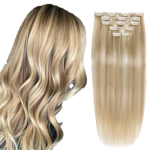 Clip-In-Extensions Aus Glattem Remy-Echthaar, Ombré-Haarverlängerung Mit Clips, 70 G von Generic