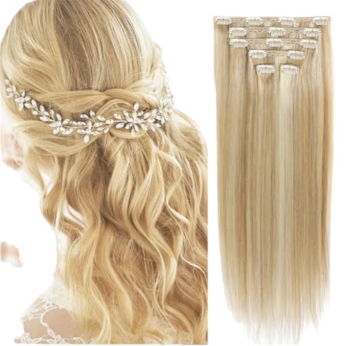 Clip-In-Extensions Aus Glattem Remy-Echthaar, Ombré-Haarverlängerung Mit Clips, 70 G von Generic