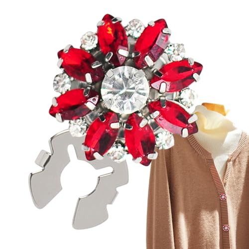 Clip On Button Covers,Kristall Abdeckungen | Glänzende Kristall Verzierungen Knopfschutz Manschettenknöpfe,Trendige Ärmel Button Clips Formale Attend Zubehör Hemden Kleider Kostüme von Generic