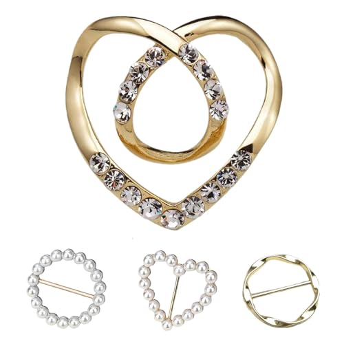 Clip für Ringclip für Schal - 4 Stück Schal-Clip - Clips Clips Kleidung Gelangweilt Für Frauen Metall Schnalle Für Clip Runde Kreis, riferimento alla descrizione, Metall, Siehe Beschreibung von Generic