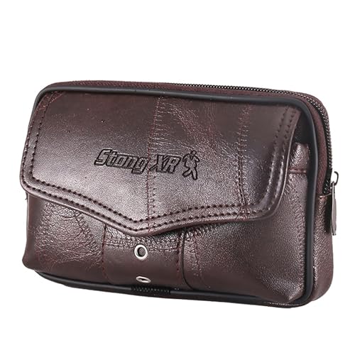 Clutch Klein Modische, neutrale, einfarbige Haspe-Gürteltasche, Hüfttasche, Handytasche, Kartenpaket Clutch Hochzeit (Coffee, One Size) von Generic