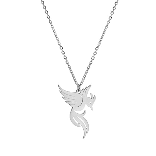 Collier Phoenix en acier inoxydable pour femmes colibri tour de cou Animal oiseau pendentif mode fête bijoux cadeaux couleur or Attraktives Design von Generic