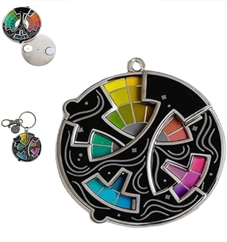 Color Fidget Enamel Pin,Creative Color Fidget Wheel Lapel Pins,Color Rotating Fidget Wheel,Creative Interactive Rotating Wheel Pin,Cute Enamel Pins for Women and Men (1Pcs) von Generic