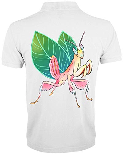 Colorful Praying Mantis Leaf Graphic Herren Polo T-Shirt X-Large von Generic