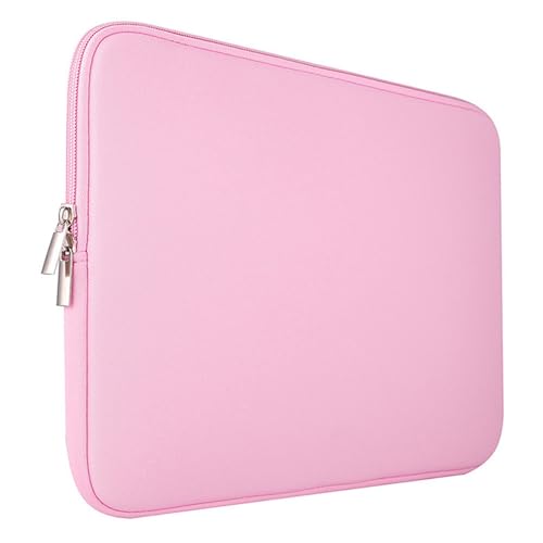 Computer-Innenhülle, einfarbig, mehrere Farben zur Auswahl, tägliche Laptop-Hülle Sackleinen Taschen Mit Kordelzug (Pink, 13) von Generic