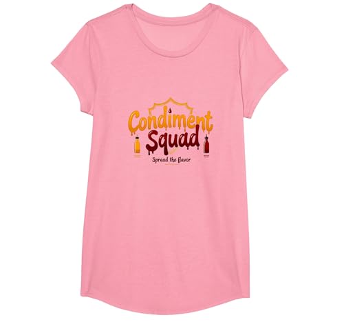 Condiment Squad: Ketchup- und Senf-Geschmacksstreuer T-Shirt, Girls, Rosa, L von Generic