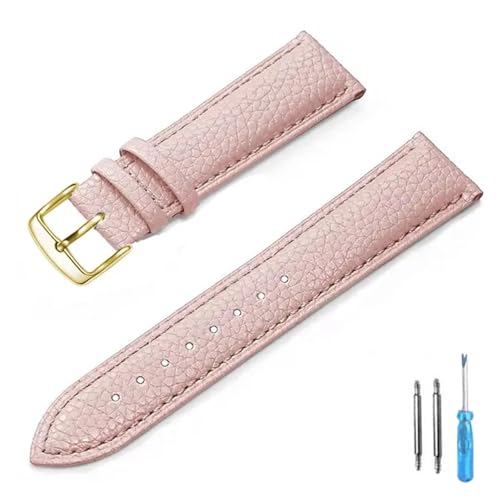 CongYi Echtes Leder Uhrenarmband 12mm 14mm 16mm 18mm 20mm 22mm Uhrenarmband for Mann Frauen(Pink-G_20mm) von Generic