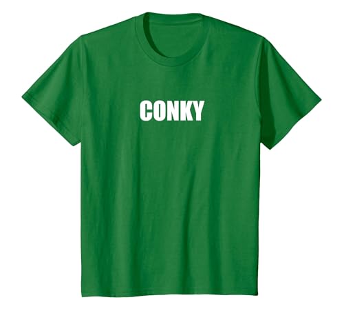Conky - Funny Word Typografie T-Shirt, Kinder, Dunkelgrün, 140 von Generic