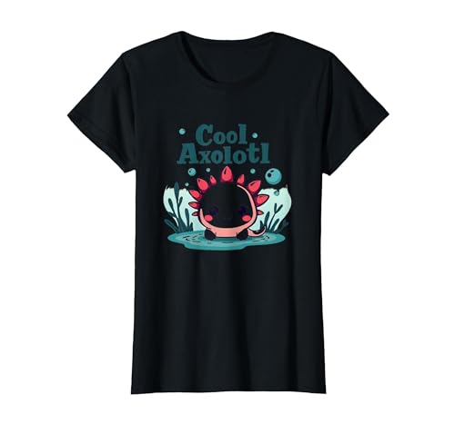 Cooles Axolotl Kid Aquatic Adventure Jungen Unterwasserspaß T-Shirt, Damen, Schwarz, XS Cooles Axolotl Kid Aquatic Adventure Jungen Unterwasserspaß T-Shirt, Damen, Schwarz, XS von Generic