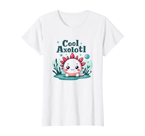 Cooles Axolotl Kid Aquatic Adventure Jungen Unterwasserspaß T-Shirt, Damen, Weiß, XS Cooles Axolotl Kid Aquatic Adventure Jungen Unterwasserspaß T-Shirt, Damen, Weiß, XS von Generic