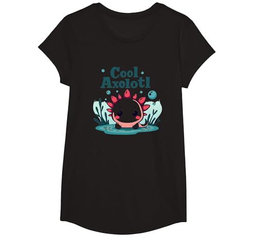 Cooles Axolotl Kid Aquatic Adventure Jungen Unterwasserspaß T-Shirt, Girls, Schwarz, XS Cooles Axolotl Kid Aquatic Adventure Jungen Unterwasserspaß T-Shirt, Girls, Schwarz, XS von Generic