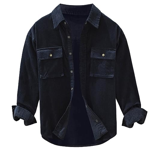 Cordhemd Herren Cord-Hemd Langarm Männer Freizeithemd Regular Fit Button-down Einfarbig Revers Hemded Licht Hemd Herbst und Winter Bluse Shirts Herren Jacke Dünne Einfarbig Placke Casual Hemdjacke Cordhemd Herren Cord-Hemd Langarm Männer Freizeithemd Regular Fit Button-down Einfarbig Revers Hemded Licht Hemd Herbst und Winter Bluse Shirts Herren Jacke Dünne Einfarbig Placke Casual Hemdjacke von Generic