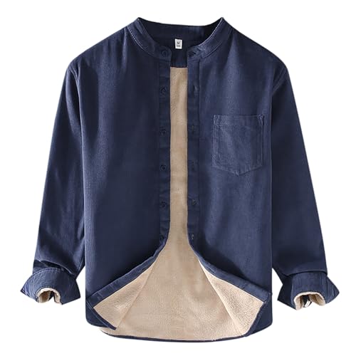 Cordhemd Herren Warme Langarmhemd 2023 Herbst Winter Fleece Gefütterte Freizeithemd Regular Fit Button Up Flanellhemd mit Fronttasche Einfarbig Winterhemd M-3XL Cordhemd Herren Warme Langarmhemd 2023 Herbst Winter Fleece Gefütterte Freizeithemd Regular Fit Button Up Flanellhemd mit Fronttasche Einfarbig Winterhemd M-3XL von Generic