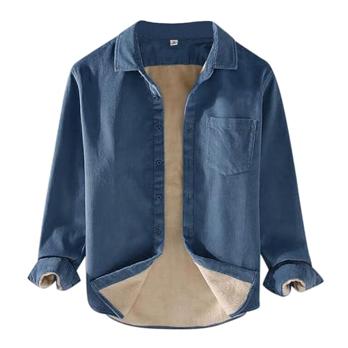 Cordhemd Herren Warme Langarmhemd 2023 Herbst Winter Fleece Gefütterte Freizeithemd Regular Fit Button Up Flanellhemd mit Fronttasche Einfarbig Winterhemd M-3XL Cordhemd Herren Warme Langarmhemd 2023 Herbst Winter Fleece Gefütterte Freizeithemd Regular Fit Button Up Flanellhemd mit Fronttasche Einfarbig Winterhemd M-3XL von Generic