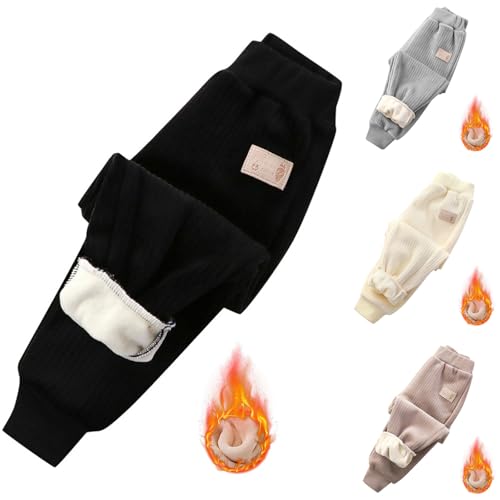 Cordhose Kinder Baby Thermoleggings Mädchen Jungen Einfarbig Fleece Thermohose Kinder Gefütterte Hose Weich Bequem Jogginghose Kuschel Winterhose Elastische Taille Sporthose Casual Hosen 0-5 Jahre von Generic