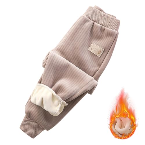Cordhose Kinder Baby Thermoleggings Mädchen Jungen Einfarbig Fleece Thermohose Kinder Gefütterte Hose Weich Bequem Jogginghose Kuschel Winterhose Elastische Taille Sporthose Casual Hosen 0-5 Jahre von Generic