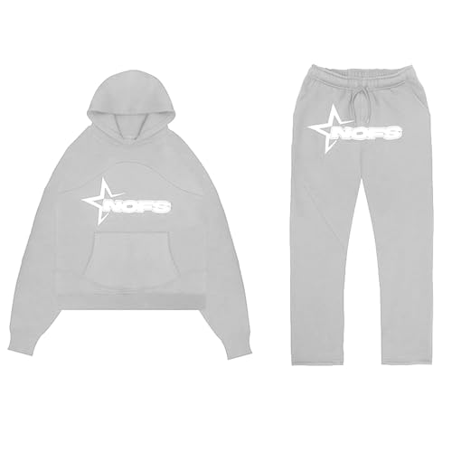 Corteiz Tracksuit Herren Y2K Jogginganzug 2 Teilig Hip Hop Streetwear Männer Pullover Lässig Oberteile und Sporthosen Trainingsanzug Sportanzug Tracksuit Unisex Jogging Anzug Set mit Hoodie Und Hose von Generic