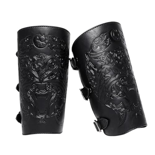 Cosplay Armbänder für Erwachsene Mittelalter Armschützer | 1 Paar Mittelalterliche Ritter Armbänder Vintage Cosplay Armbänder | Einstellbare Breite Kostüm Ril Armband, Fare riferimento alla von Generic