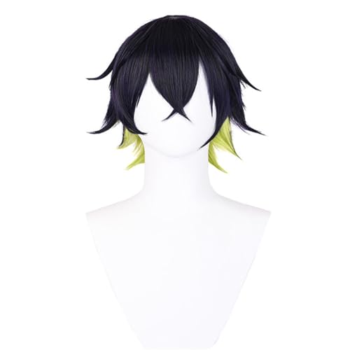 Cosplay Perücke Für Oliver Aiku Schwarzes Kurzhaar Halloween Rollenspiel Party von Generic