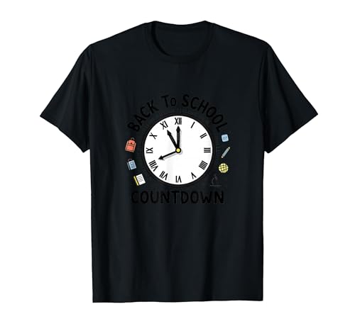 Countdown-Uhr für die Schule mit Bildungssymbolen T-Shirt, Herren, Schwarz, XL Countdown-Uhr für die Schule mit Bildungssymbolen T-Shirt, Herren, Schwarz, XL von Generic