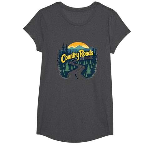 Country Roads Old Row Nostalgie für Herren T-Shirt, Girls, Anthrazit Meliert, XS Country Roads Old Row Nostalgie für Herren T-Shirt, Girls, Anthrazit Meliert, XS von Generic