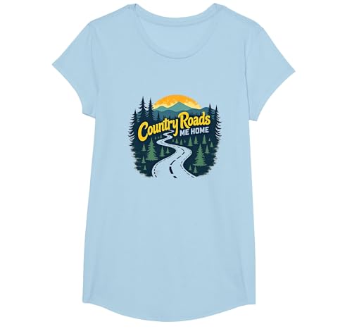 Country Roads Old Row Nostalgie für Herren T-Shirt, Girls, Himmelblau, XS Country Roads Old Row Nostalgie für Herren T-Shirt, Girls, Himmelblau, XS von Generic