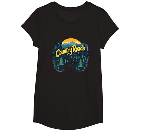 Country Roads Old Row Nostalgie für Herren T-Shirt, Girls, Schwarz, XS Country Roads Old Row Nostalgie für Herren T-Shirt, Girls, Schwarz, XS von Generic
