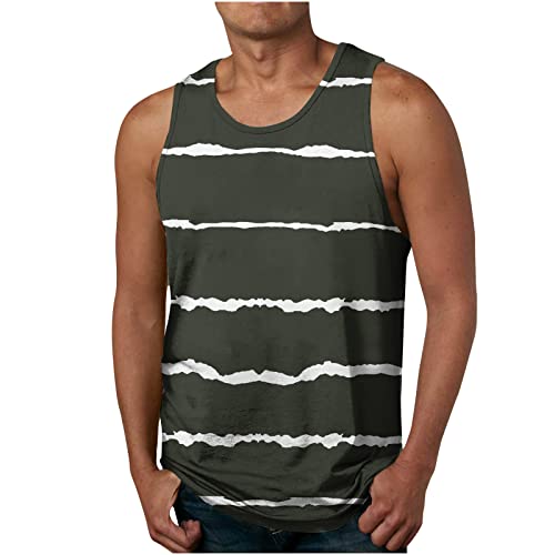 Coupons Unterhemd Herren 2024 Stretch Tanktop Bequeme Baumwolle Oberteile Muskeln Passform T Shirt Regular Fit Bodybuilding Trägershirts Baumwolle Tankshirt Prints Sportshirt von Generic