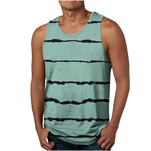 Coupons rabatt Sommershirt Herren Regular Fit Passform Tank Top Stretch Bequeme Oberteile Baumwolle Sport Tankshirt Muskeln Freizeit Achselshirts Bodybuilding Fitness Trägershirts von Generic