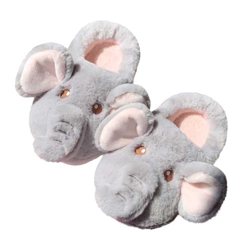 Cow Slippers Kuh Hausschuhe Unisex Flauschig Damen Herren Plüsch Pantoffeln Niedliche Tier Kaninchen Weich Plüsch Winter Hausschuhe Baumwolle von Generic